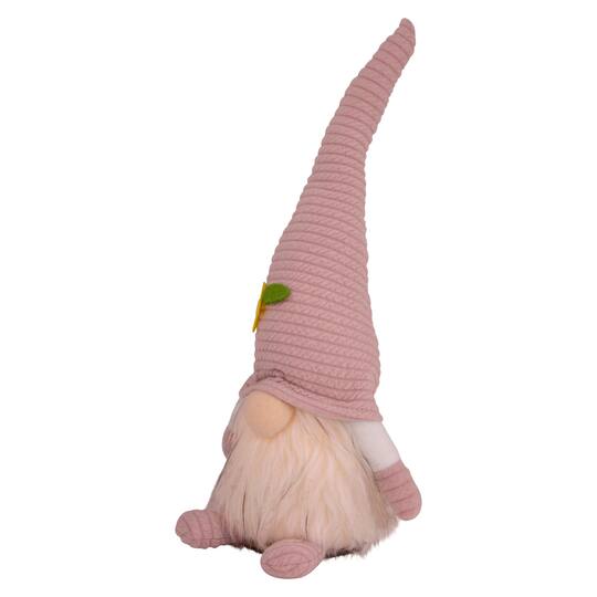 12" Lighted Spring Gnome with Flower Hat